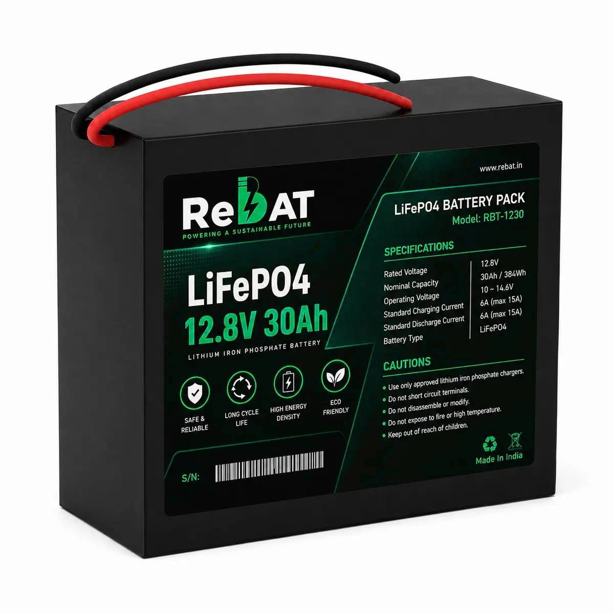 ReBAT 12.8V 30Ah battery pack